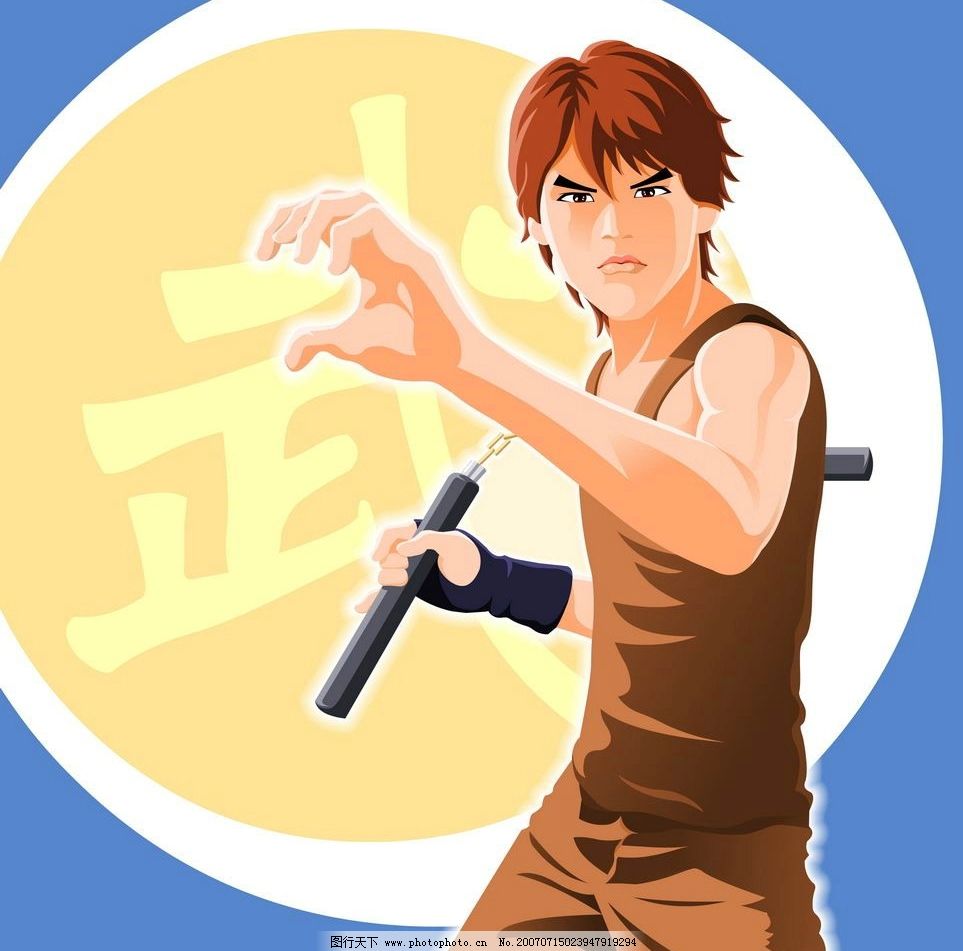 武术双节棍图片