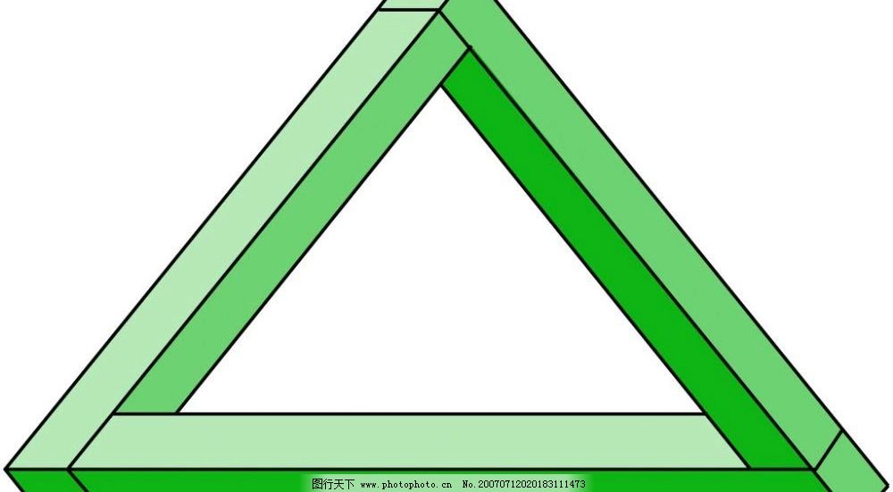 立体三角形设计图形图片 其他 标志图标 图行天下素材网